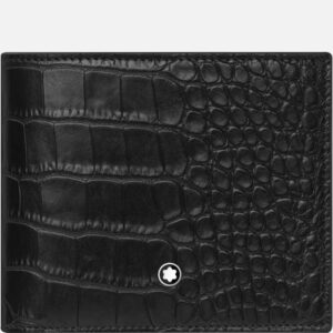 Questa è l'immagine frontale del portafoglio di montblanc a 6 scomparti con stampa alligatore
