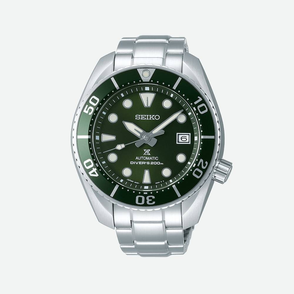 Immagine frontale orologio seiko prospex verde