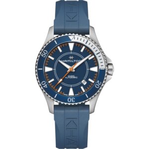 Questa è l'immagine frontale dell'orologio hamilton khaki navy scuba automatico Syroco Special edition