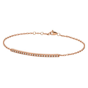 Questa è l'immagine del bracciale paddle gioielli realizzato in oro rosa e diamanti