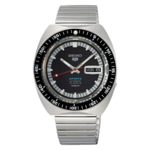 Questa è l'immagine frontale dell'orologio SEIKO 5 Sport Limited Edition, dotato di impermeabilità fino a 100 metri di profondità.