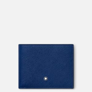 Questa immagine rappresenta un portafoglio 6 scomparti di colore blu