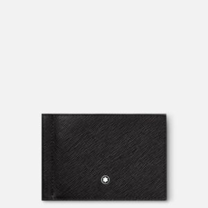 Questa immagine rappresenta un portafoglio a 6 scomparti con molla centrale per banconote di colore nero