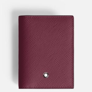 Questa è l'immagine frontale del porta carte 4 scomparti di montblanc, nel pellame sartorial, colorazione cassis