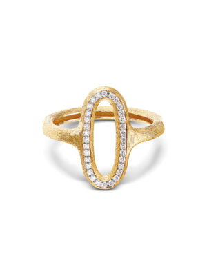 NANIS Anello "Libera" con elemento Ovale in oro e Diamanti mis 13 (Piccolo) AS7-602