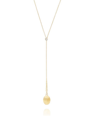 NANIS Collana "Candle" Pendente con Ciondolo Regolabile in Oro e Diamanti CS11-583
