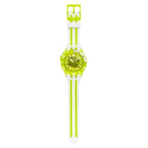 Questa è l'immagine frontale dell'orologio swatch scubaqua egg yolk