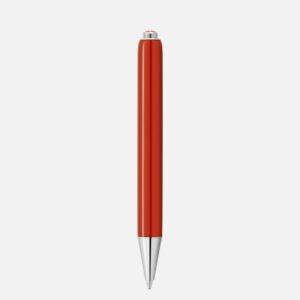 Questa è l'immagine frontale della sfera di montblanc heritage rouge et noir baby nella colorazione corallo in edizione speciale