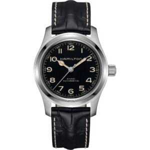 Questa è l'immagine frontale dell'orologio hamilton khaki field 42 mm set bracciale