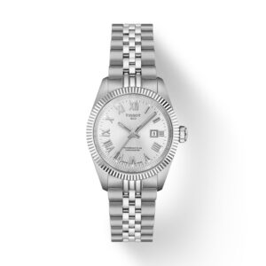 Questa è l'immagine frontale dell'orologio tissot ballade powermatic 80 con quadrante di mm 30 e certificato COSC