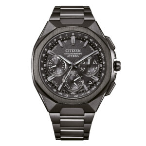 questa è l'immagine dell'orologio citizen, collezione attesa, Spaceship F950 Ceramic Bezel con titanio nero
