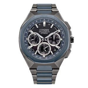 Questa è l'immagine frontale dell' Orologio Citizen Attesa limited CC4106-74E Satellite titanio DLC blu