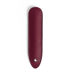 Questa è l'immagine frontale dell'astuccio per uno strumento da scrittura di montblanc, ne pellame meisterstuck, colore cassis