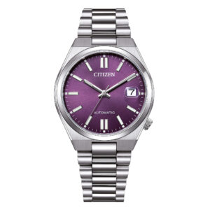 QUESTA è L'IMMAGINE DELL'OROLOGIO CITIZEN TSUYOSA CON QUADRANTE VIOLA E CASSA DI MM 37