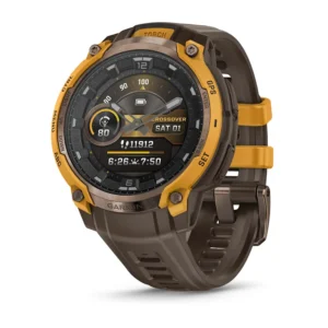 Questa è l'immagine frontale dell'orologio GARMIN Instinct Crossover Amoled Bronzed/Sunburst Amoled 47mm