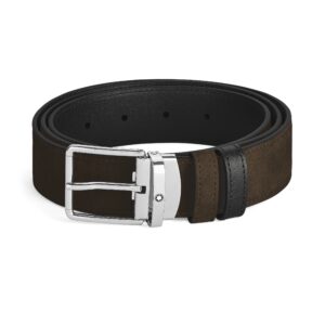 MONTBLANC Cintura Reversibile 35 mm Pelle Granulata Marrone/Nera 221008