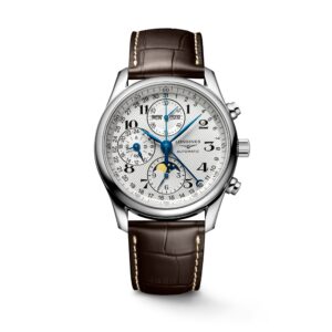Questa è l'immagine frontale dell'orologio longines Master collection chrono moonphase