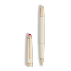 Questa è l'immagine frontale del roller classique di montblanc nella colorazione avorio dedicato a romeo e giulietta