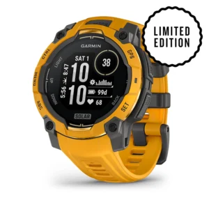 Questa è l'immagine frontale dell'orologio garmin instinct 3 alpine rush Sunburst 45 mm solar