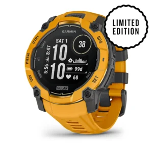 Questa è l'immagine frontale dell'orologio garmin instinct 3 alpine rush Sunburst 50 mm solar