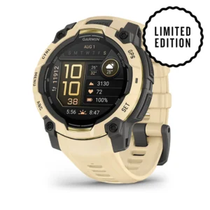 Questa è l'immagine frontale dell'orologio garmin instinct 3 alpine rush citrine 45 mm