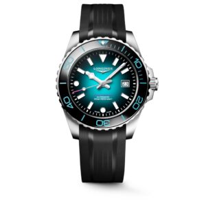 Questa è l'immagine frontale dell'orologio longines hydroconquest 2026 in edizione limitata dedicata a commonwealth games con cassa di mm 42