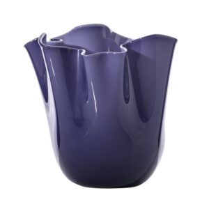 QUESTA è L'IMMAGINE DEL VASO DI VENINI, IN PARTICOLARE DEL FAZZOLETTO NELLA COLORAZIONE INDACO