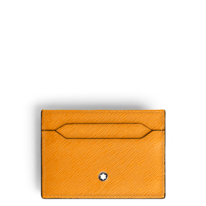 Questa è l'immagine frontale del porta carte di montblanc, a 5 scomparti pellame sartorial zafferano