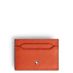 Questa è l'immagine frontale del porta carte di montblanc, a 5 scomparti pellame sartorial mandarino