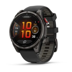 Questa è l'immagine frontale dell'orologio garmin fenix 8 47 mm amoled sapphire