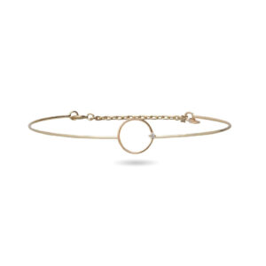 Bracciale Filodamore con Cerchio e Diamante bianco, ct 0.02 in Oro Giallo 9 kt, misura small dela linea di rubinia