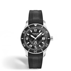 Questa è l'immagine frontale dell'orologio Iced Sea Automatic Date 0 Oxygen con quadrante nero e cinturino in caucciù e cassa di mm 38