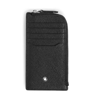 Questa è l'immagine frontale del Portacarte 7 Tasche con Cerniera in Pelle Sartorial nella colorazione nera di montblanc