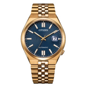 orologio uomo citizen tsuyosa pvd oro rosa quadrante blu